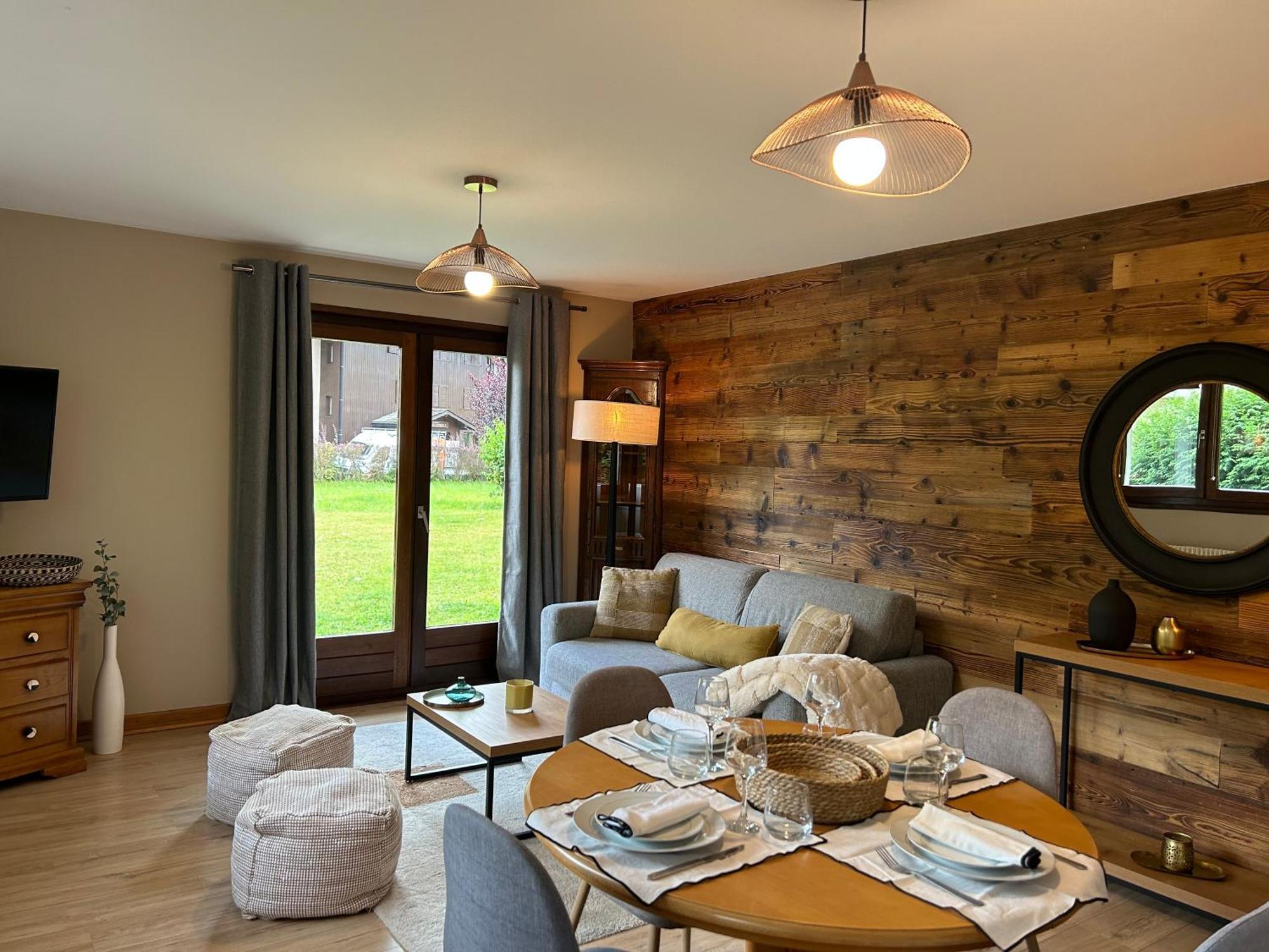 Appartement Style Chalet Avec Grande Terrasse Et Parking Prive Chamonix Exterior foto